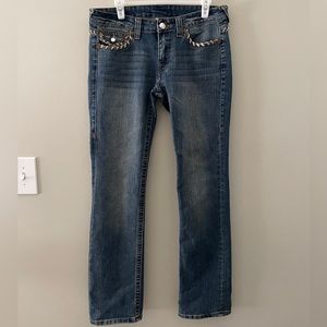 TRUE RELIGION Billy Men’s Size 31 USA MADE Pocket Flap Rope Stitch Jeans